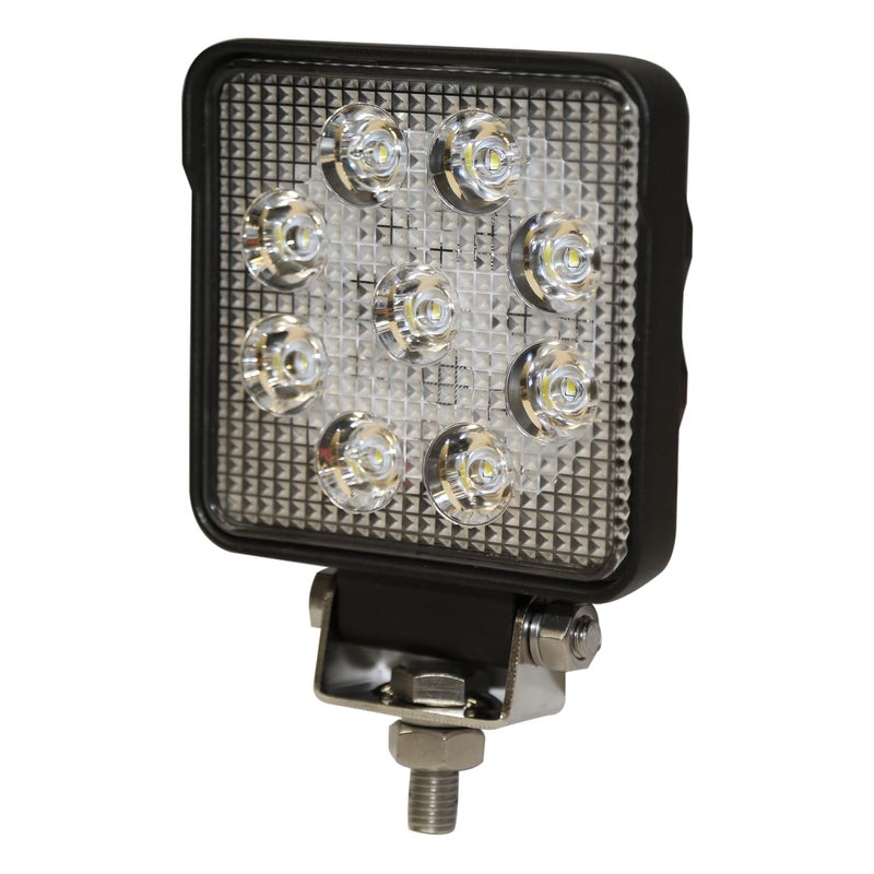 ECCO E92006 Flood Light 9 Led, Flood Beam, Square, 1 Bolt Mount, 12 24 Volt - Image 1